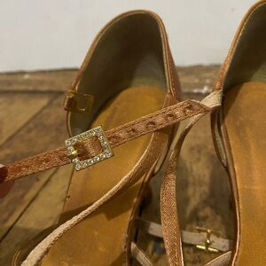 Ballroom Bronze Strappy Heels